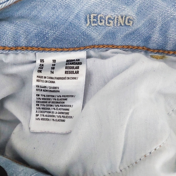 American Eagle Outfitters Light Blue Skinny Jeans Women Denim Casual Jegging - Picture 7 of 7